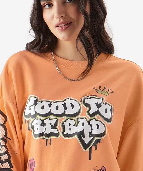 Good To Be Bad Women Oversized Sweatshirts
