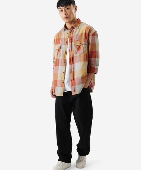 Plaid Autum Gaze Men Utility Shirts