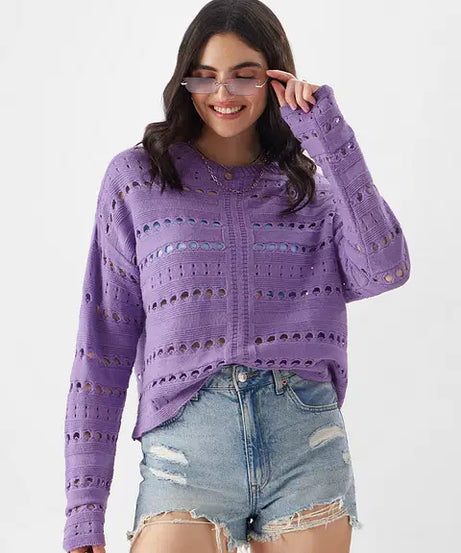 Periwinkle Women Oversized Sweaters