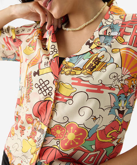 Tom And Jerry New Year Women Holiday Shirts