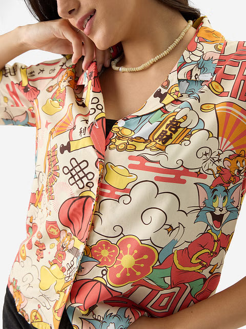 Tom And Jerry New Year Women Holiday Shirts