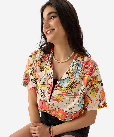 Tom And Jerry New Year Women Holiday Shirts