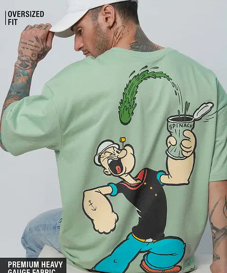 Popeye Spinach Power Oversized T-Shirts