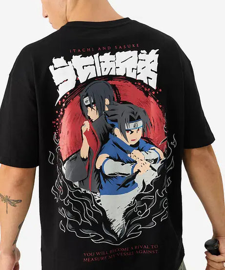 Naruto Uchiha Brothers Oversized T-Shirts