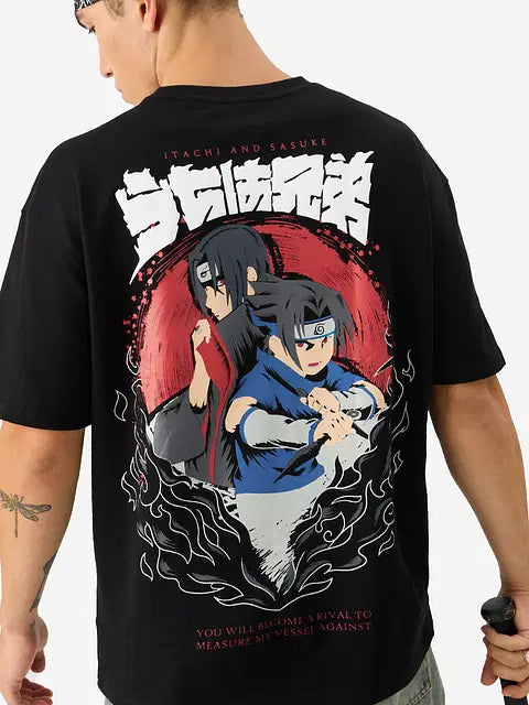 Naruto Uchiha Brothers Oversized T-Shirts