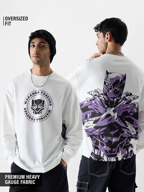 Black Panther The Warrior Oversized Full Sleeve T-Shirts
