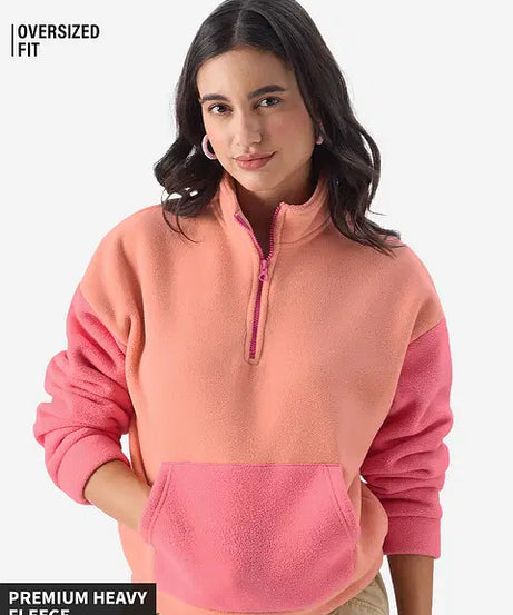 Coral Candy Teddy Sweatshirt Women Oversized Sweatshirts