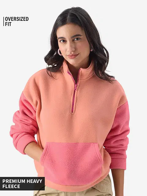 Coral Candy Teddy Sweatshirt Women Oversized Sweatshirts