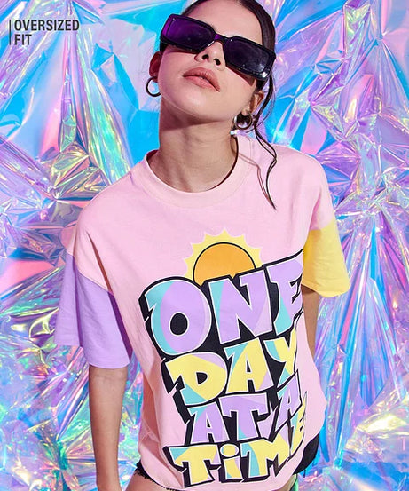 One Day At A Time Women Oversized T-Shirts