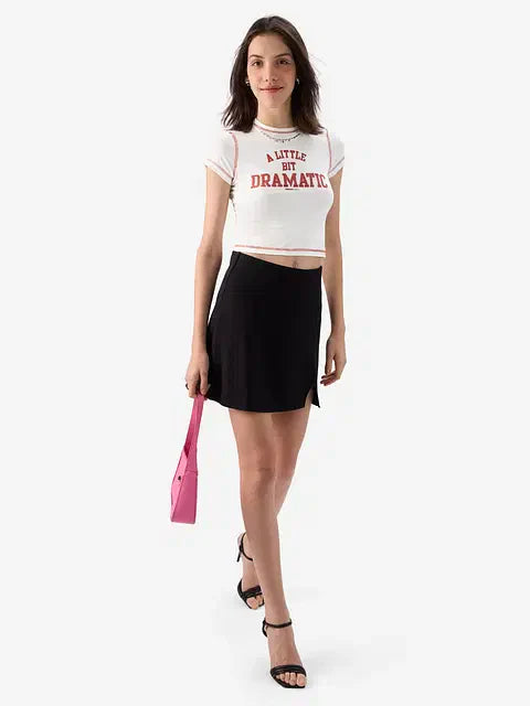 A Little Dramatic Women Cropped Tops