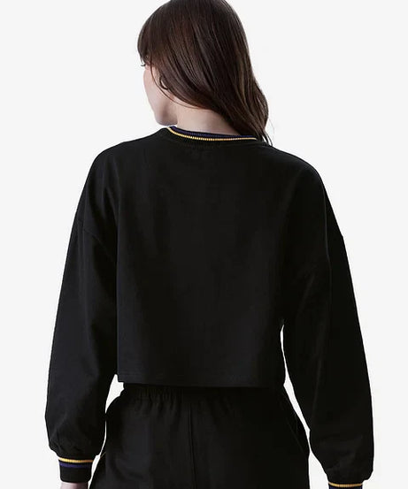 Black & Blue Women Oversized Cropped T-Shirts