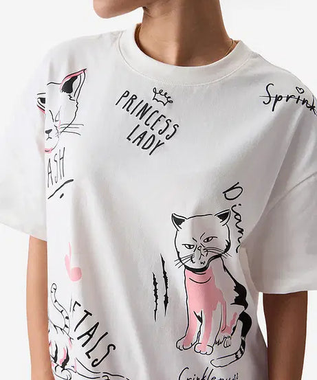 Angela's Cats Women Oversized T-Shirts