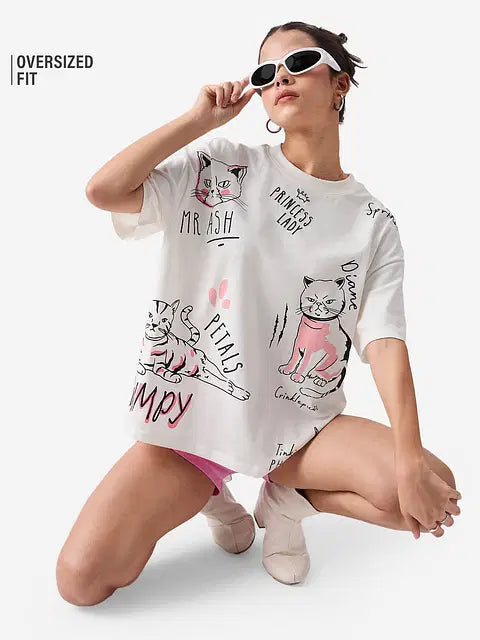 Angela's Cats Women Oversized T-Shirts