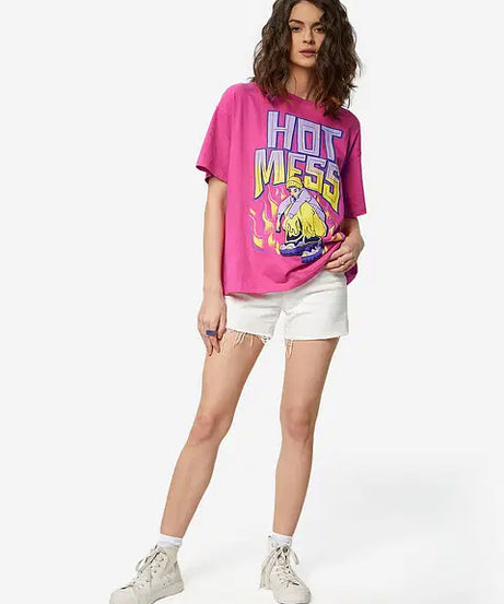 Hot Mess Women Oversized T-Shirts