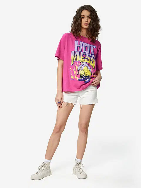 Hot Mess Women Oversized T-Shirts