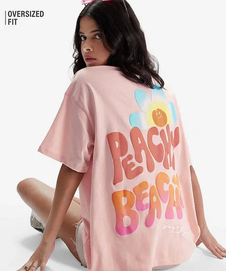 Beach Vibes Women Oversized T-Shirts