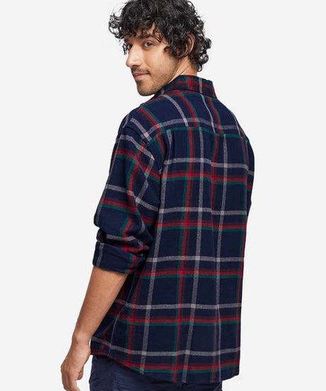 Plaid Red Men Utility Shirts