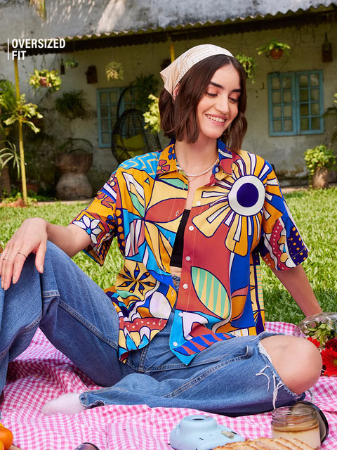 Kaleidoscope Women Boyfriend Shirts
