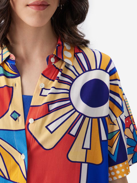 Kaleidoscope Women Boyfriend Shirts