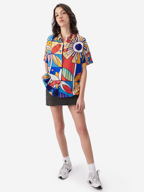 Kaleidoscope Women Boyfriend Shirts