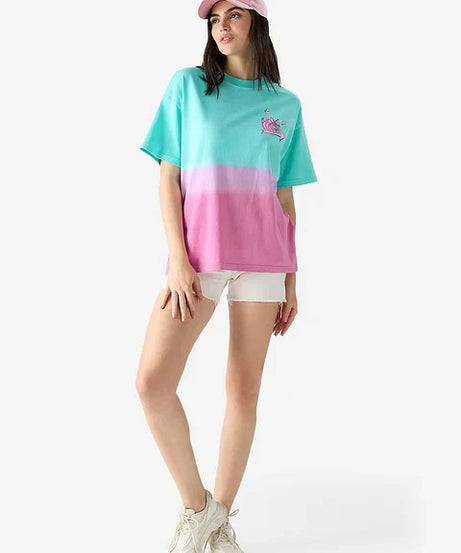 Alice in Wonderland Wrong Way Women Oversized T-Shirts