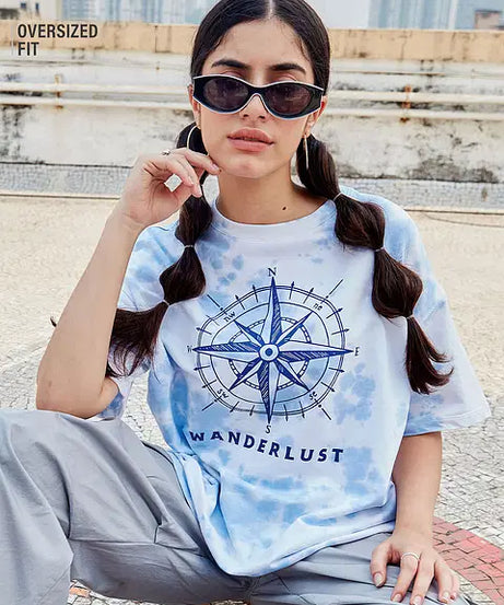 Wanderlusting Women Oversized T-Shirts