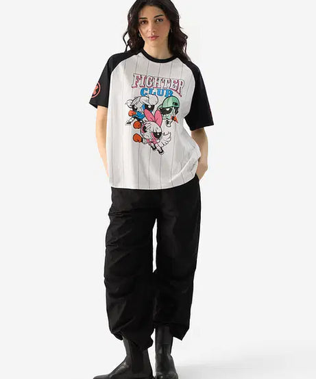 Powerpuff Girls Fighter Club Women Oversized T-Shirts