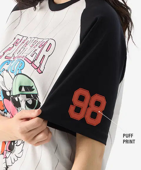 Powerpuff Girls Fighter Club Women Oversized T-Shirts