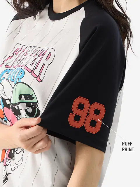 Powerpuff Girls Fighter Club Women Oversized T-Shirts
