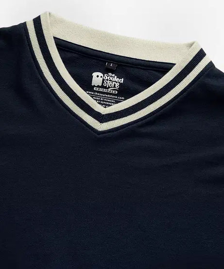 Solids Navy Oversized Full Sleeve T-Shirts