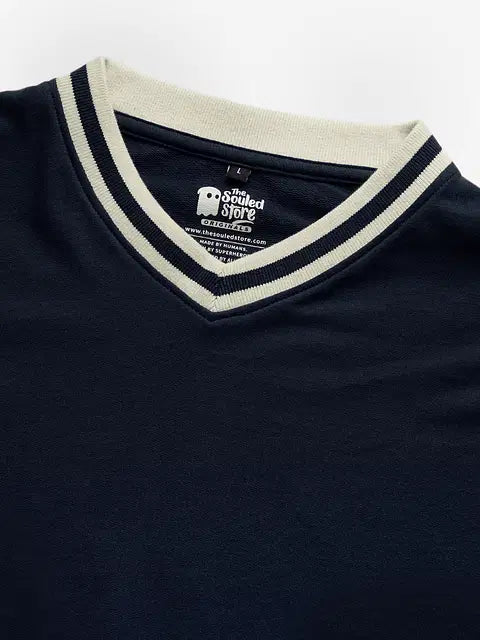 Solids Navy Oversized Full Sleeve T-Shirts