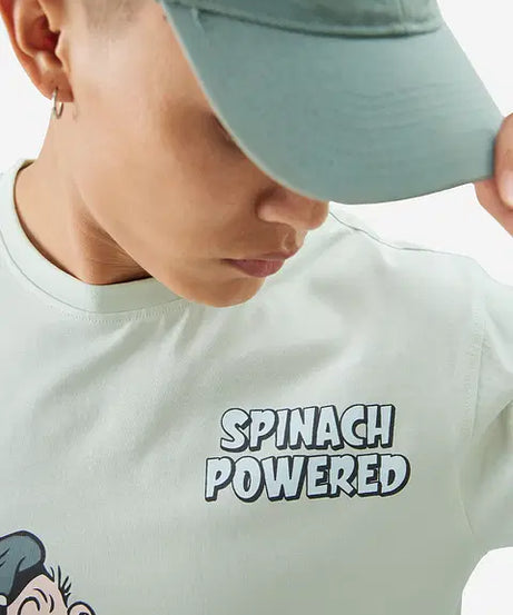 Popeye Spinach Powered Men Relaxed Fit T-Shirts
