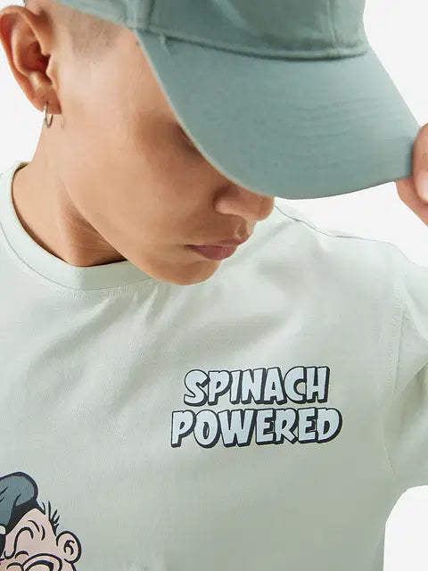 Popeye Spinach Powered Men Relaxed Fit T-Shirts
