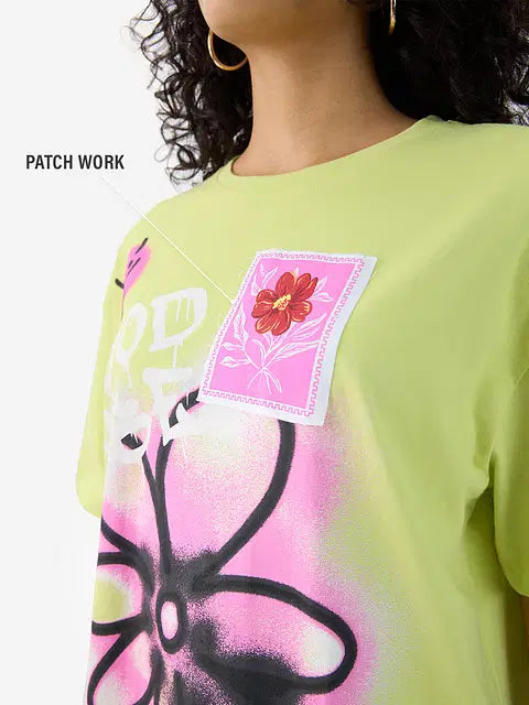 Good Vibes Women Oversized T-Shirts