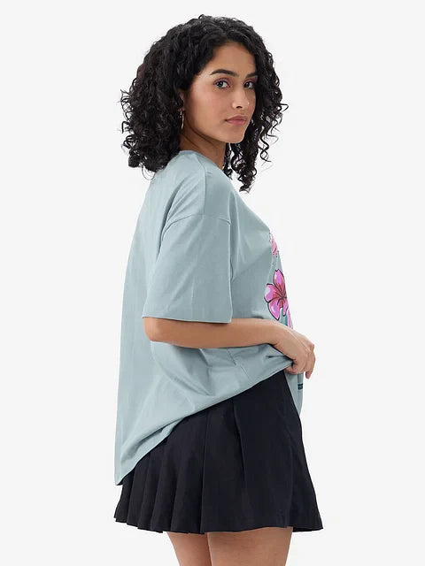 Flower Dragon Women Oversized T-Shirts