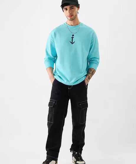 Popeye Bring Em On Oversized Full Sleeve T-Shirts
