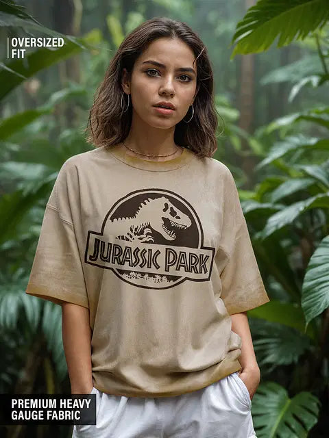 Jurassic Park Logo Boyfriend T-Shirts