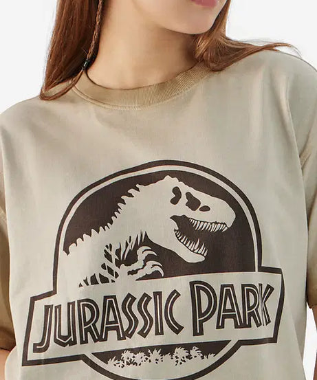 Jurassic Park Logo Boyfriend T-Shirts