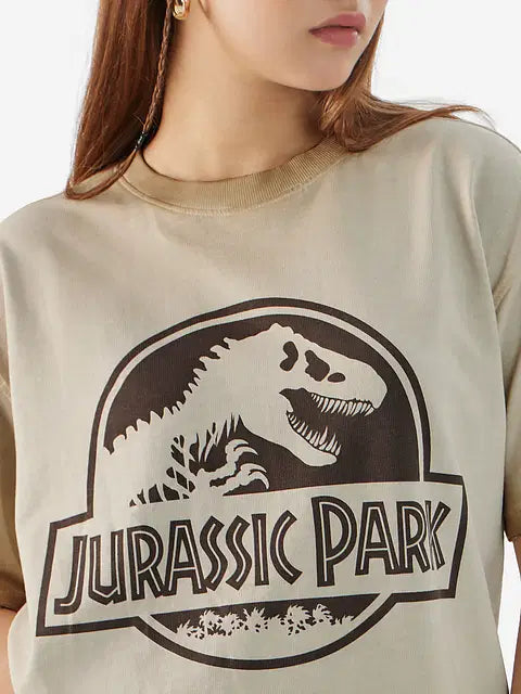 Jurassic Park Logo Boyfriend T-Shirts