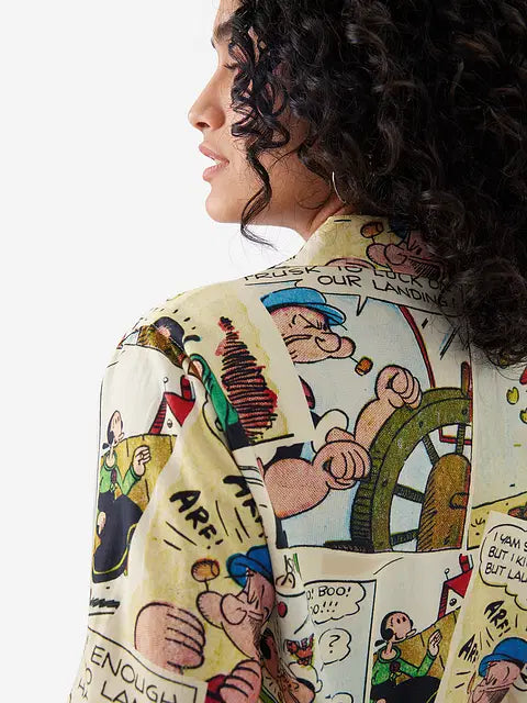 Popeye Comic Punch Women Holiday Shirts