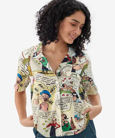 Popeye Comic Punch Women Holiday Shirts