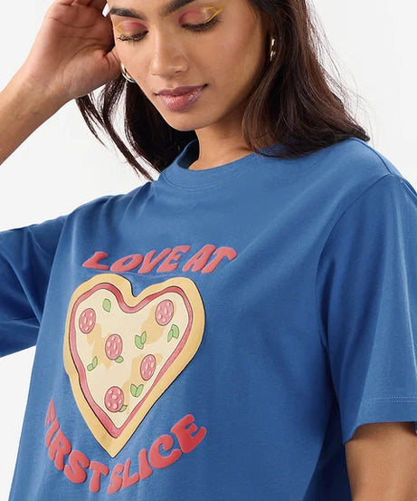 Pizza Love Women Relaxed Fit T-Shirts