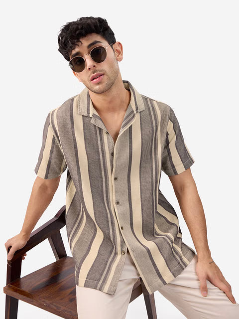 Macaroon Men Textured Shirts