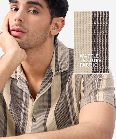 Macaroon Men Textured Shirts