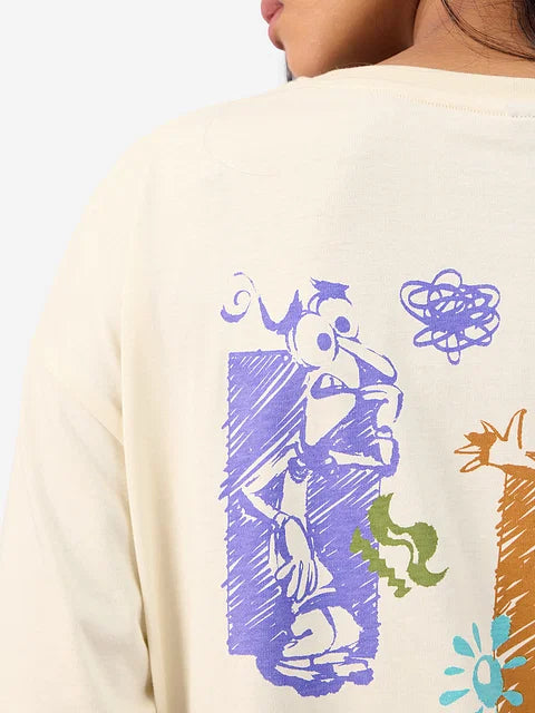 Inside Out Mixed Emotions Women Oversized T-Shirts