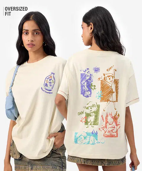 Inside Out Mixed Emotions Women Oversized T-Shirts