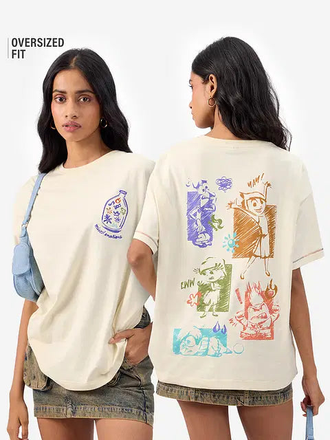 Inside Out Mixed Emotions Women Oversized T-Shirts