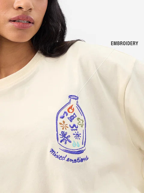 Inside Out Mixed Emotions Women Oversized T-Shirts