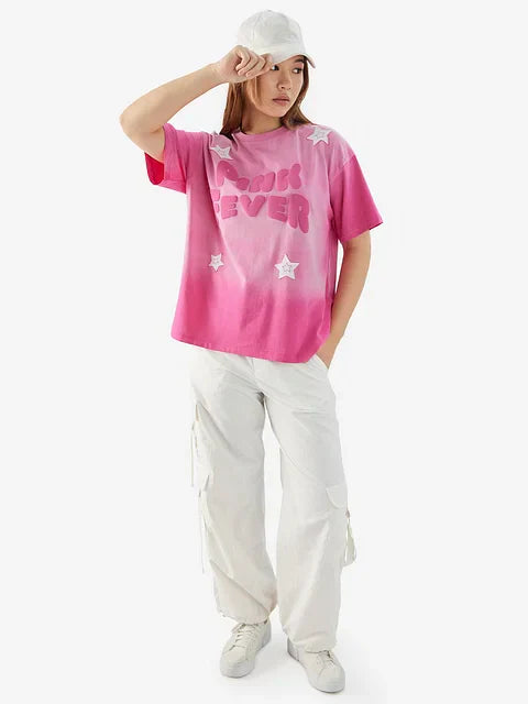Pink Fever Women Oversized T-Shirts