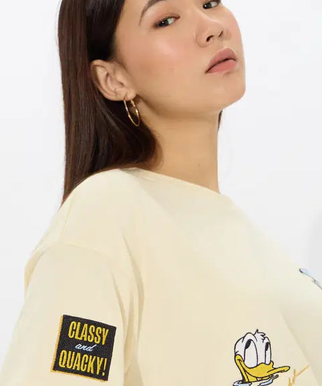 Donald Duck Quack Off Women Oversized T-Shirts